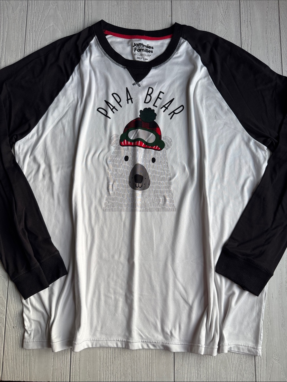 Jammies for your families, Papa Bear Christmas shirt, 2XLT pajama shirt for men